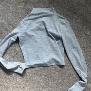 Never worn lululemon long sleeve high neck crop top